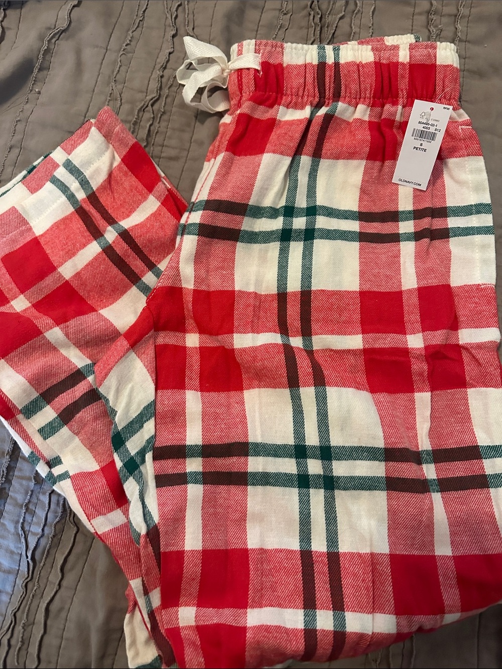 Old Navy Red and White Plaid Pajama Pants